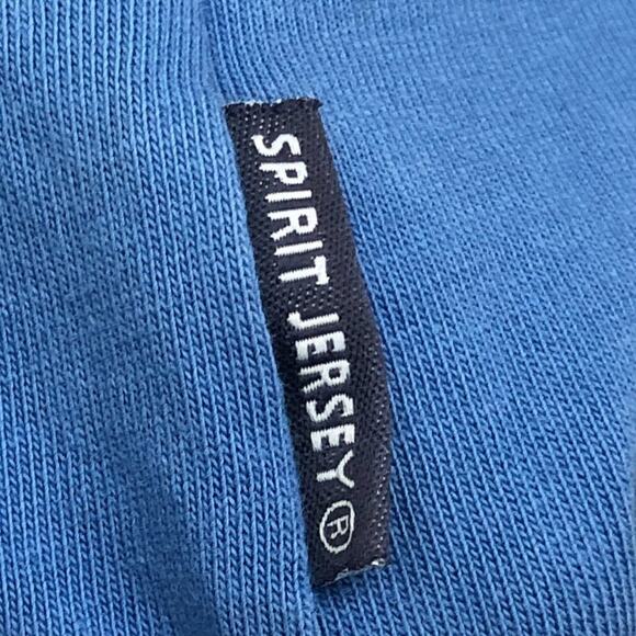 Spirit Jersey Shirt Tie Dye Hooded Cowl Neck Telluride Colorado Size Small Blue - Picture 10 of 16